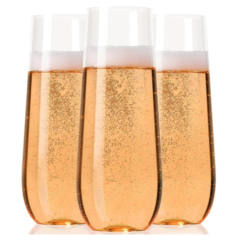 PET Plastic Stemless Wine Glass